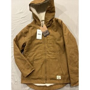 Weatherproof Vintage Winter Coat Boys 10-12 Tan Basic Cold Weather School NWT